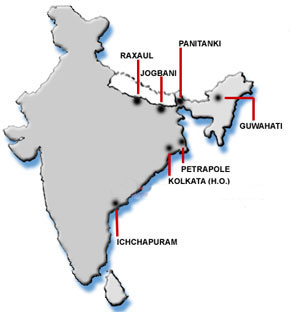 Project areas of the NGO for HIV/AIDS prevention and control